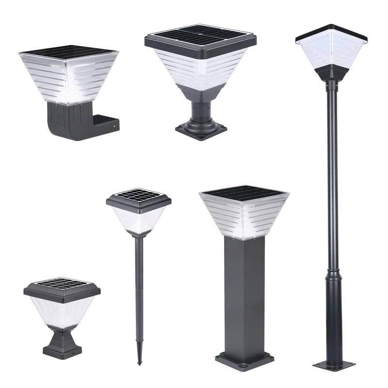 Luci di paesaggio solare impermeabili IP65 per esterni Luci di viale per cortile Luci da giardino e prato a LED con angolo di fascio 120 controllate otticamente