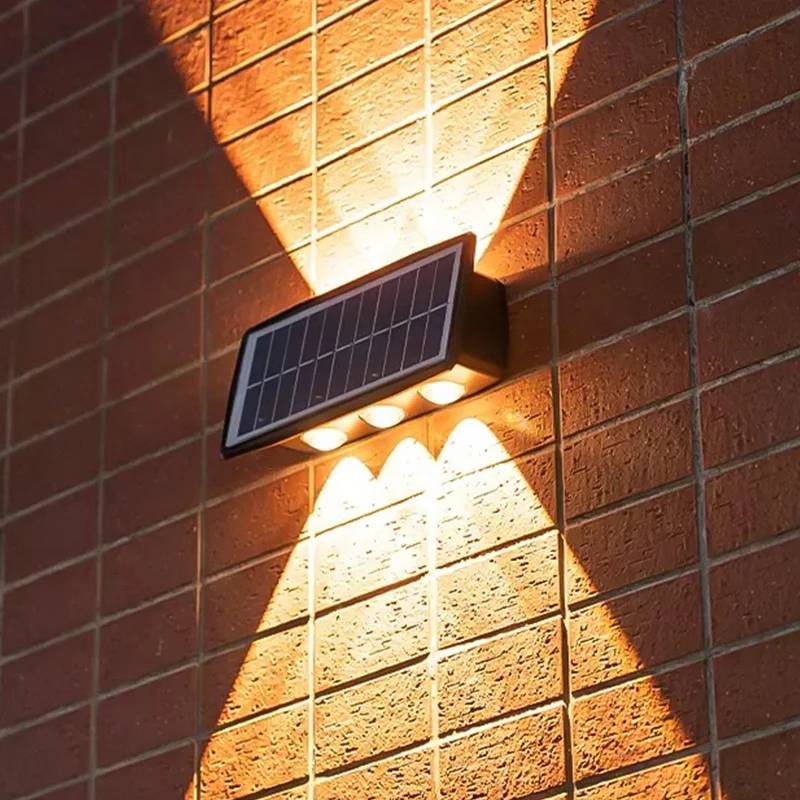 Modern LED IP65 Outdoor Decorative Wall Lamp Intelligent Light Detect Waterproof Solar Eco-Friendly Garden Decorative Lighting