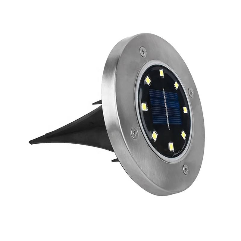 8 luci solari da giardino a LED, luci interrate a terra per esterni impermeabili, per vialetti paesaggistici