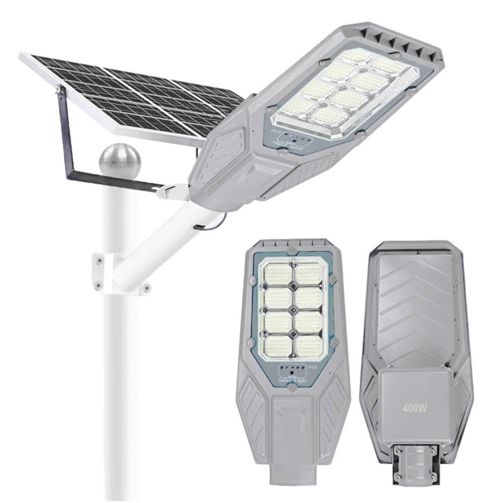 Outdoor Solar LED Street Light with Aluminum & Glass IP66 Waterproof Dustproof High Brightness Energy-Saving for Road Use