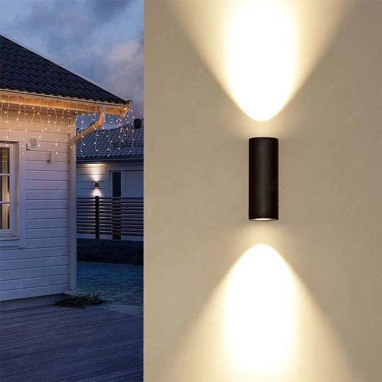 Modern Aluminum up and Down Outdoor Wall Light Hotel Villa Exterior Mounted Waterproof IP65 Garden Wall Lamp