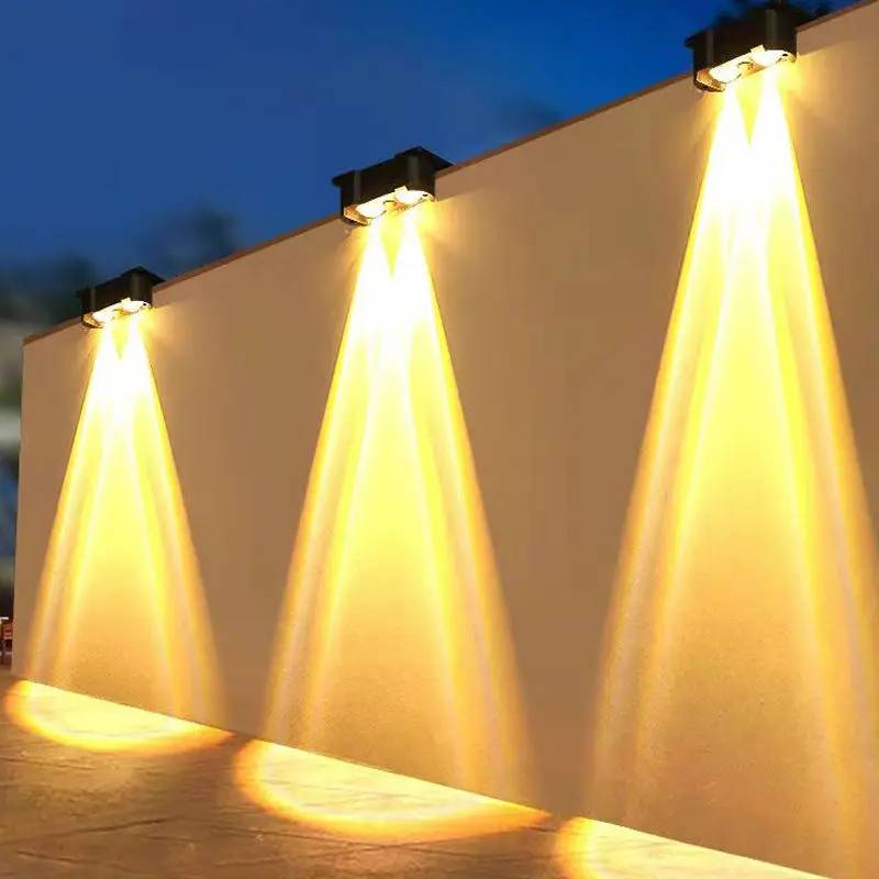 LED Solar Wall Lamp for Garden Fence Stairs Decorative Lighting Outdoor Waterproof Rating Landscape Solar Wall Lights